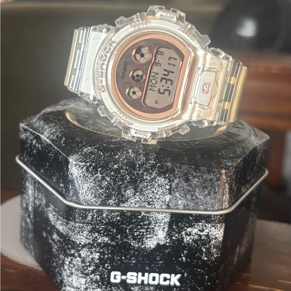 G-Shock Clear and Rose Gold Women's Watch
